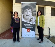 Dolores Huerta and Supervisor Hilda L. Solis at The Forty Acres in Delano