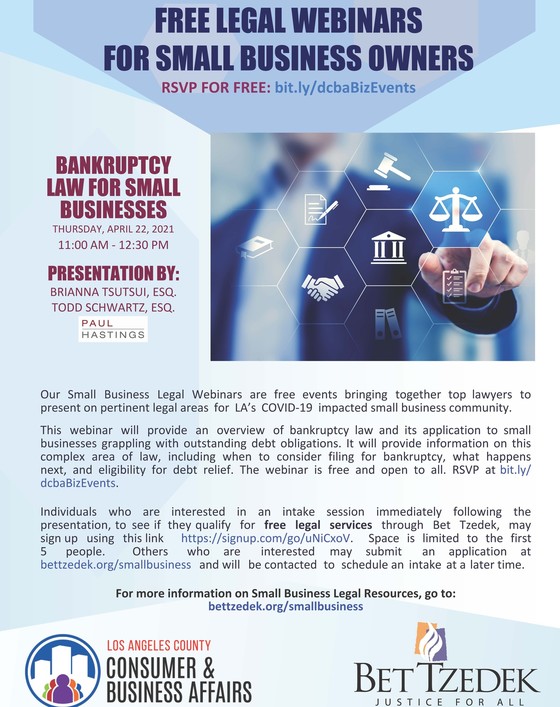 Legal webinar flyer