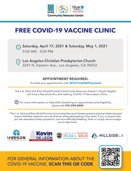 LA Care COVID Vaccine Clinic in El Sereno