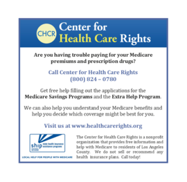 CHCR Medicare Counseling Services