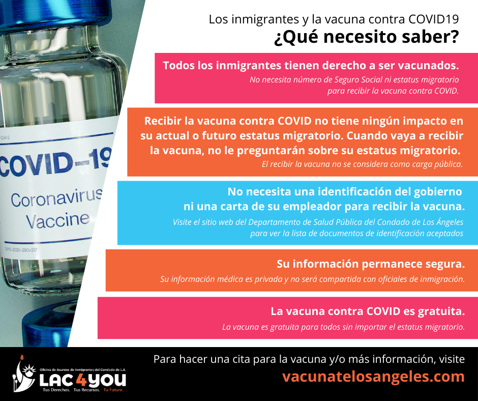 Info for immigrants on COVID 