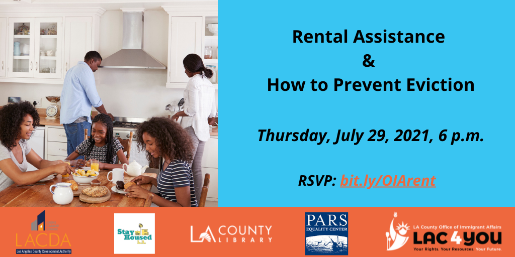 Flyer for webinar with rent info