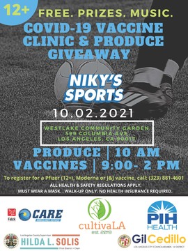 Cultiva LA Vaccine Clinic and Food Giveaway 
