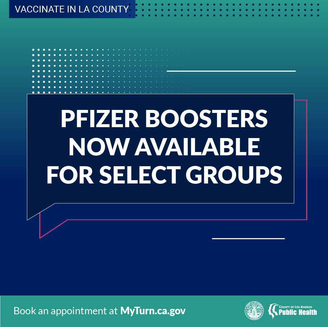 Booster Shots are now Available