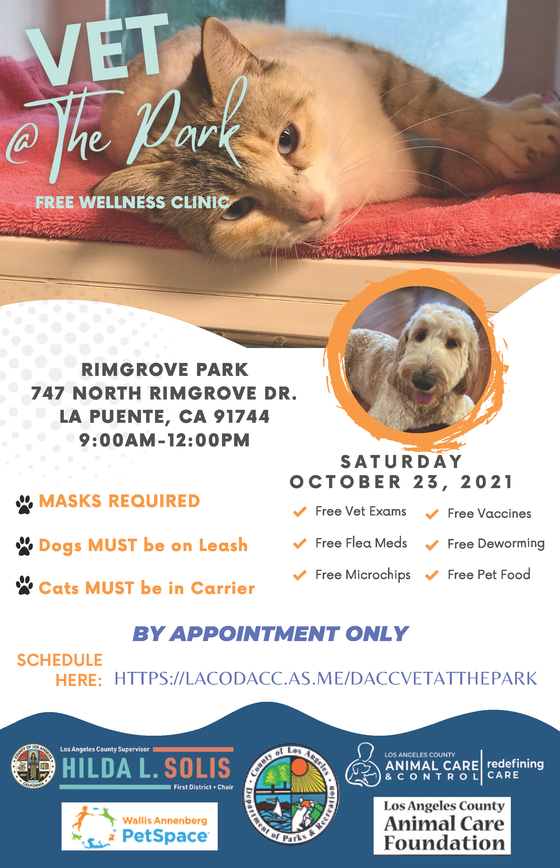 Pet Owners Get Free Vet Services at Rimgrove Park in La Puente This