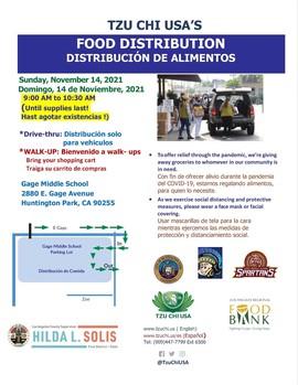 Food distribution in Huntington Park