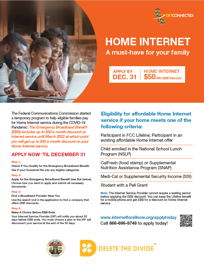 DELETE THE DIVIDE EMERGENCY BROADBAND BENEFIT PROGRAM