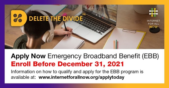 DECEMBER 31 DEADLINE APPROACHING TO APPLY FOR DISCOUNT ON INTERNET SERVICE