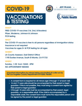 Vaccine Clinic In East LA