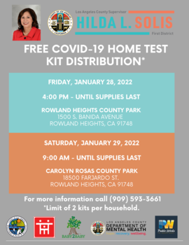 COVID-19 Home Test Distribution in Rowland Heights
