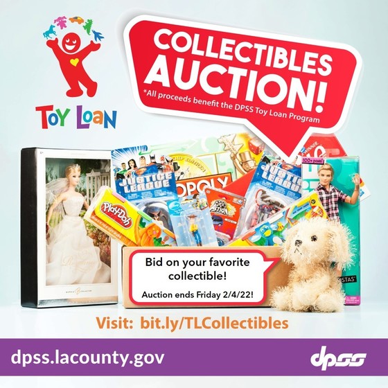 DEADLINE TO BID ON DPSS TOY LOAN PROGRAM COLLECTIBLES IS FRIDAY FEB. 4