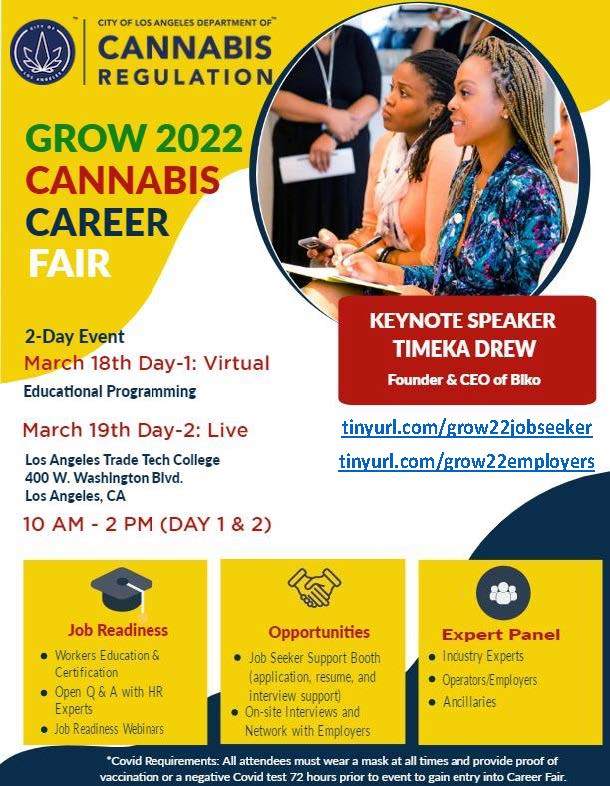 cannabis career fair flyer