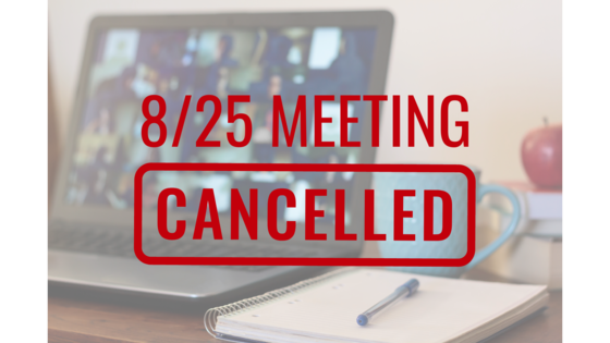 Meeting Cancelled