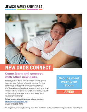 New Dads Connect 8 week group flyer