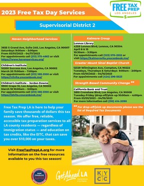 2023 Free Tax Day Services