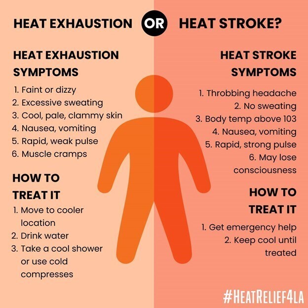 Heat-related symptoms