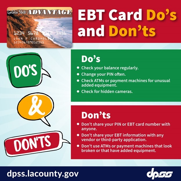 EBT CARD DO’S AND DON’TS
