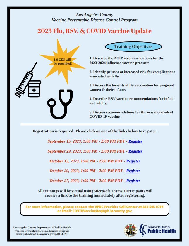 Flu Registration Flyer