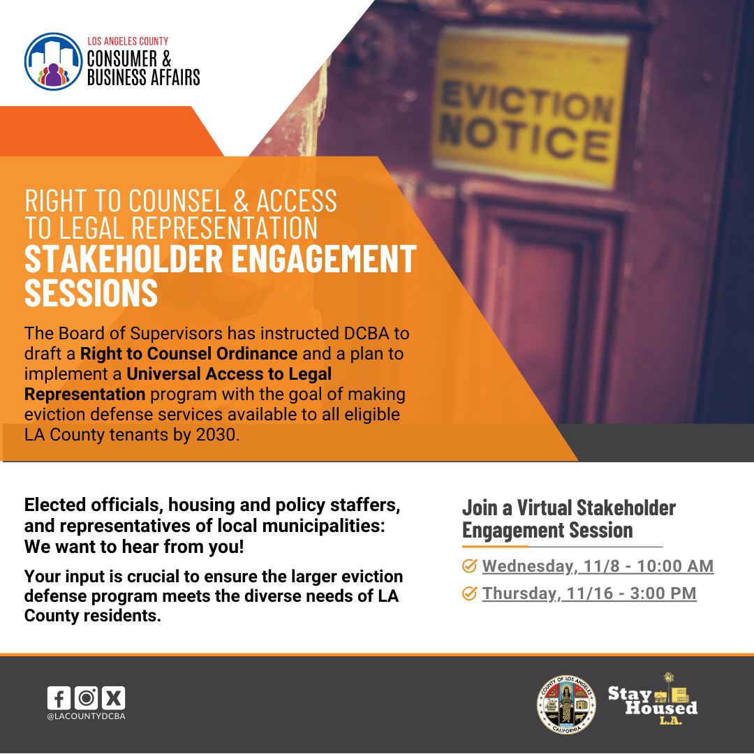 Right to Counsel Engagement Sessions
