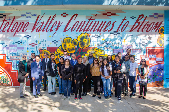 Students at AV Mural on October 27,2023