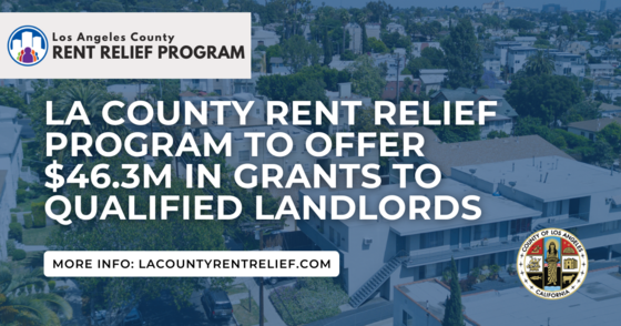 LA County Rent Relief Program To Offer $46.3M in Grants to Qualified Landlords