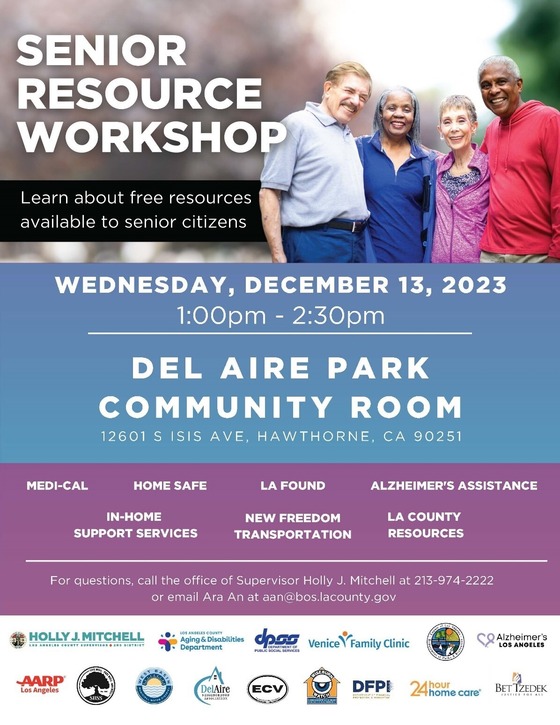ATTEND THE SENIOR RESOURCE WORKSHOP IN THE CITY OF HAWTHORNE