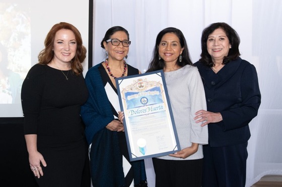 Supervisors Horvath and Solis and daughters of Dolores Huerta at 2023 JAF Awards