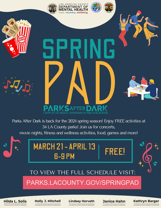 Spring Parks After Dark Flyer