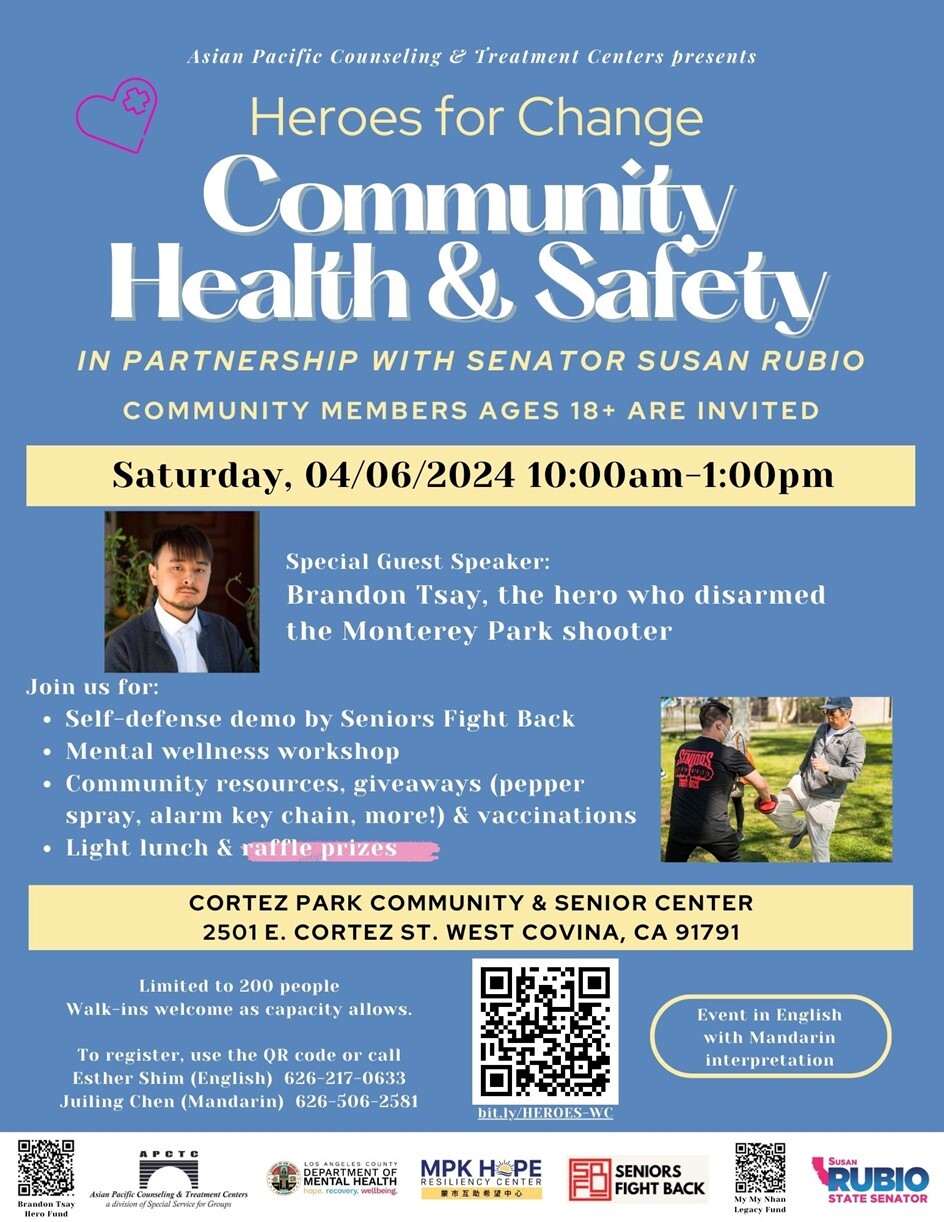 ATTEND THE HEROES FOR CHANGE COMMUNITY HEALTH & SAFETY EVENT IN WEST COVINA