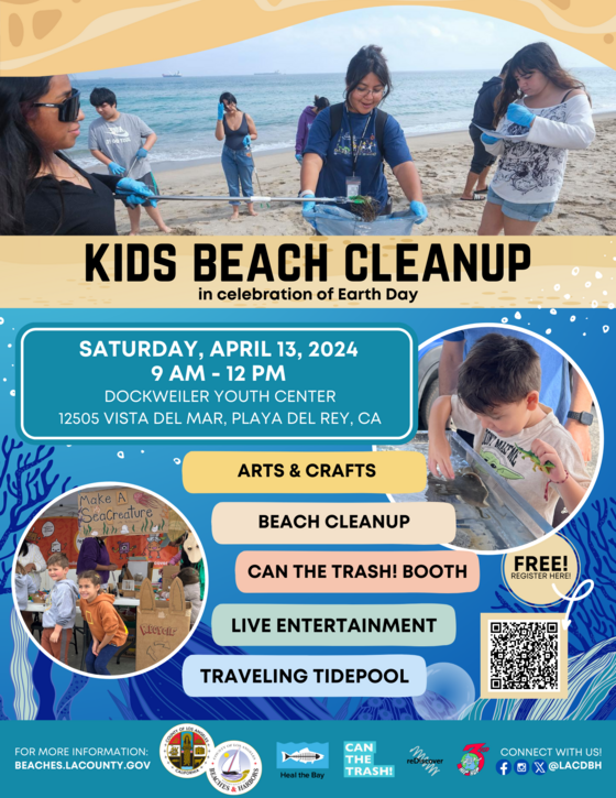 LA County Beaches and Harbors' Kids Beach Cleanup