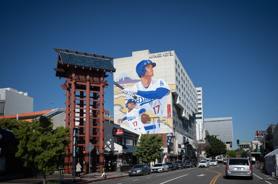 LA Dodgers Mural in Little Tokyo, Los Angeles