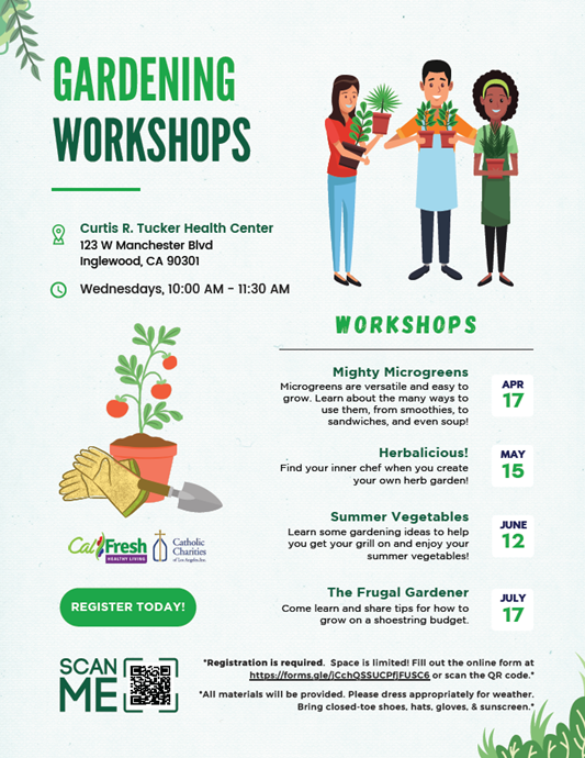 FREE GARDENING WORKSHOPS IN INGLEWOOD
