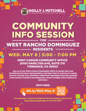 Community Info Session for West Rancho Dominguez Residents