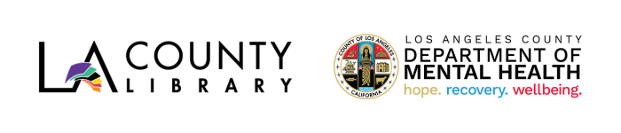 LA County Library and Los Angeles County Department of Mental Health logos