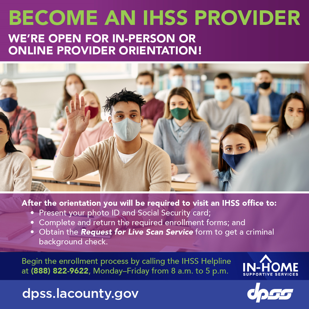 BECOME AN IN-HOME SUPPORTIVE SERVICES PROVIDER