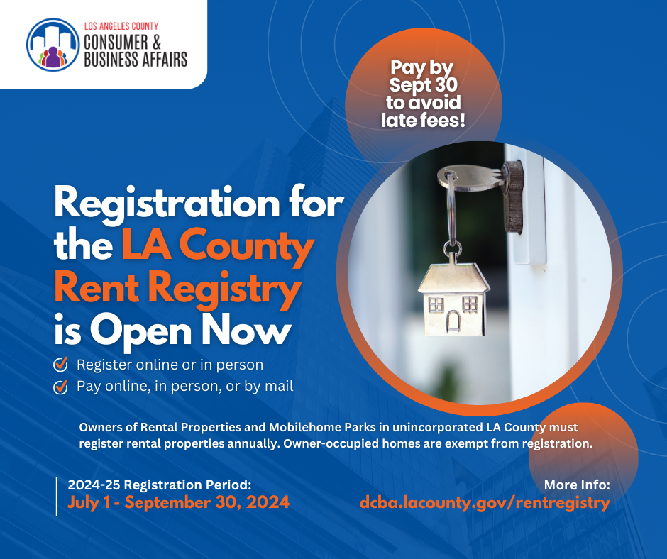 LA County Rent Registry flyer