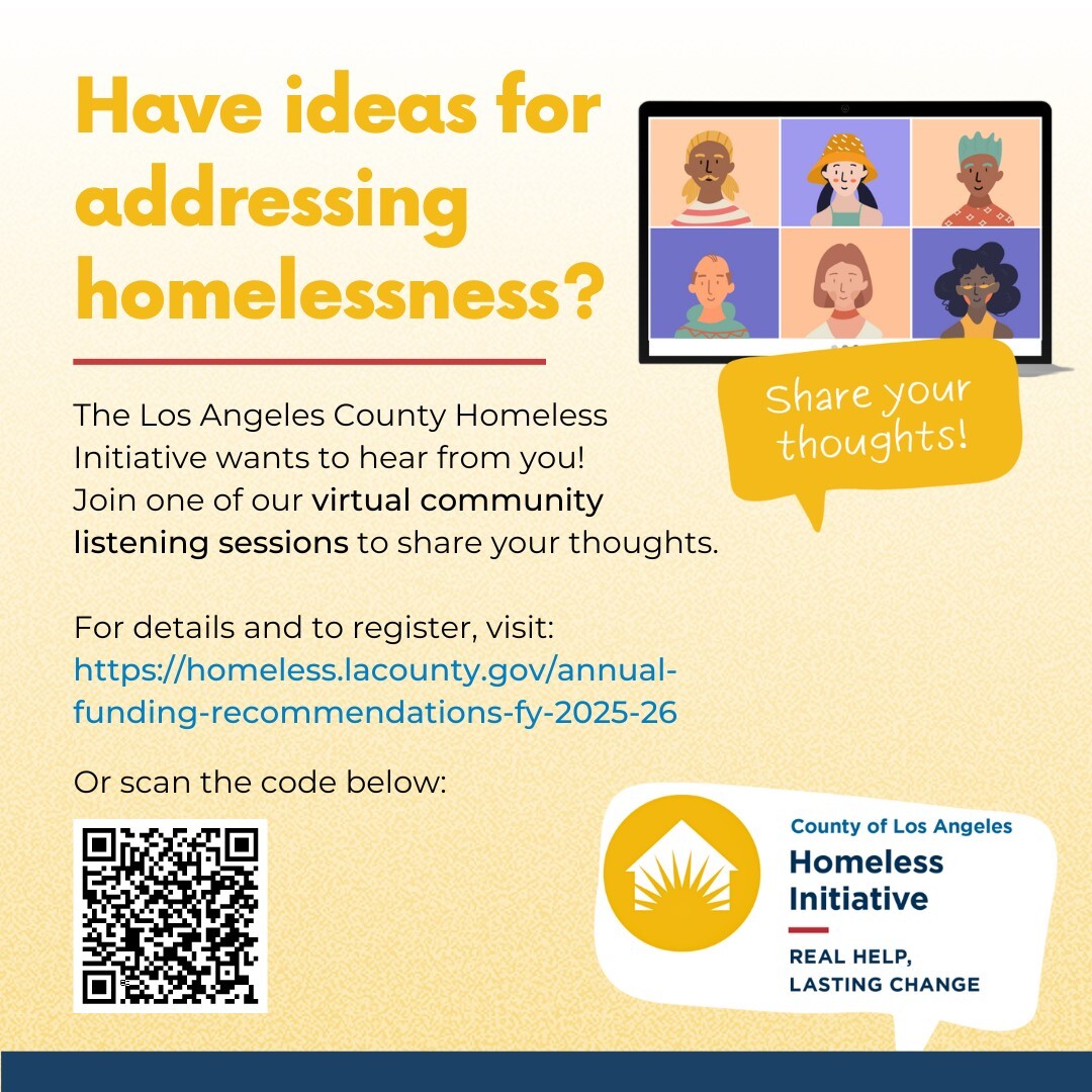 Ideas for addressing homelessness flyer