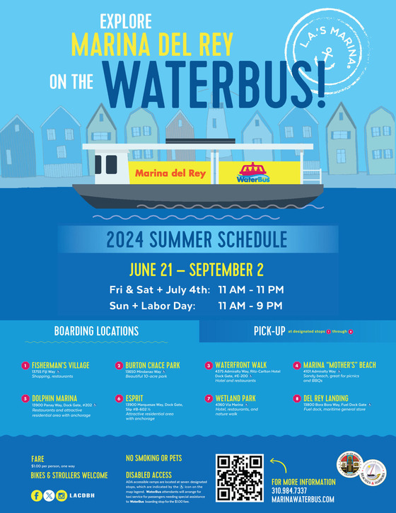 2024 Marina del Rey on the Waterbus flyer