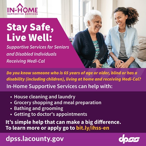 DPSS CAN HELP WITH IN-HOME SUPPORTIVE SERVICES FOR OLDER ADULTS