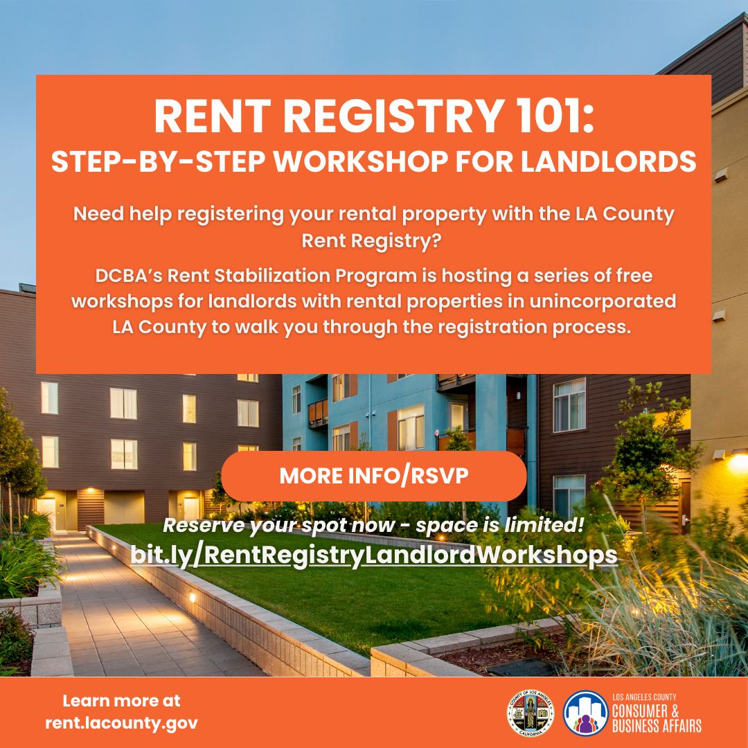 Rent Registry 101 Workshop for Landlords