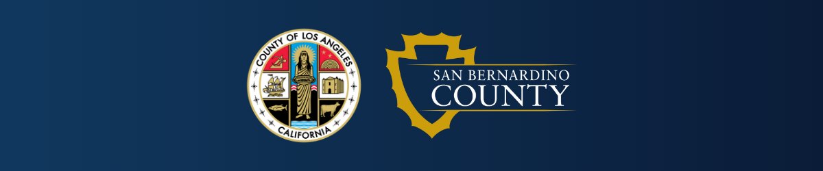 LA County and San Bernadino County logos