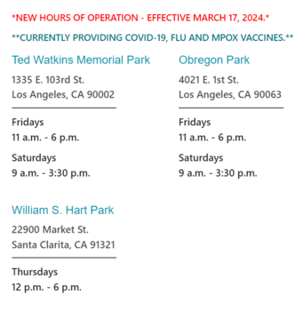 LAC Public Vaccine Sites