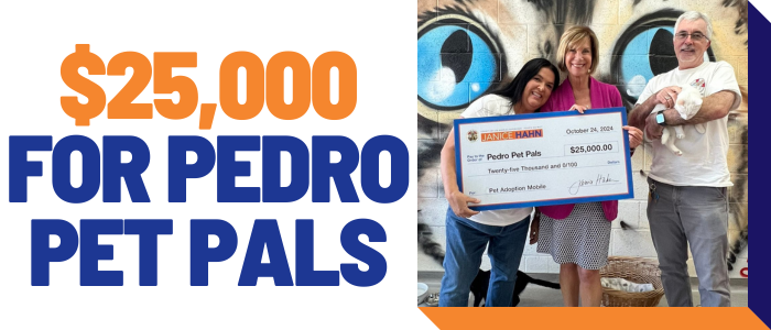 $25,000 for Pedro Pet Pals