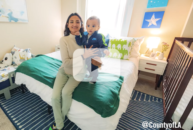 A Sense of Home - Valeria and her son in their new home