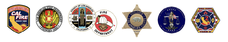 Palisades Fire Agency Logos