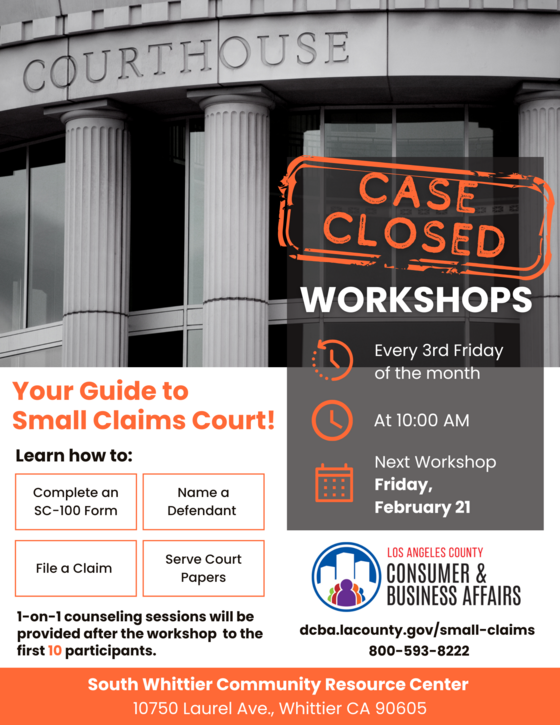 Case Closed Workshops - February 2025
