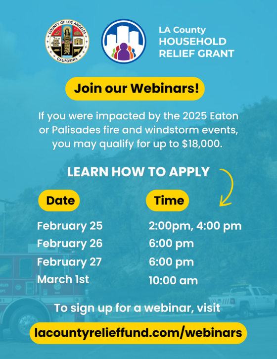 LA County Household Relief Grant Workshops