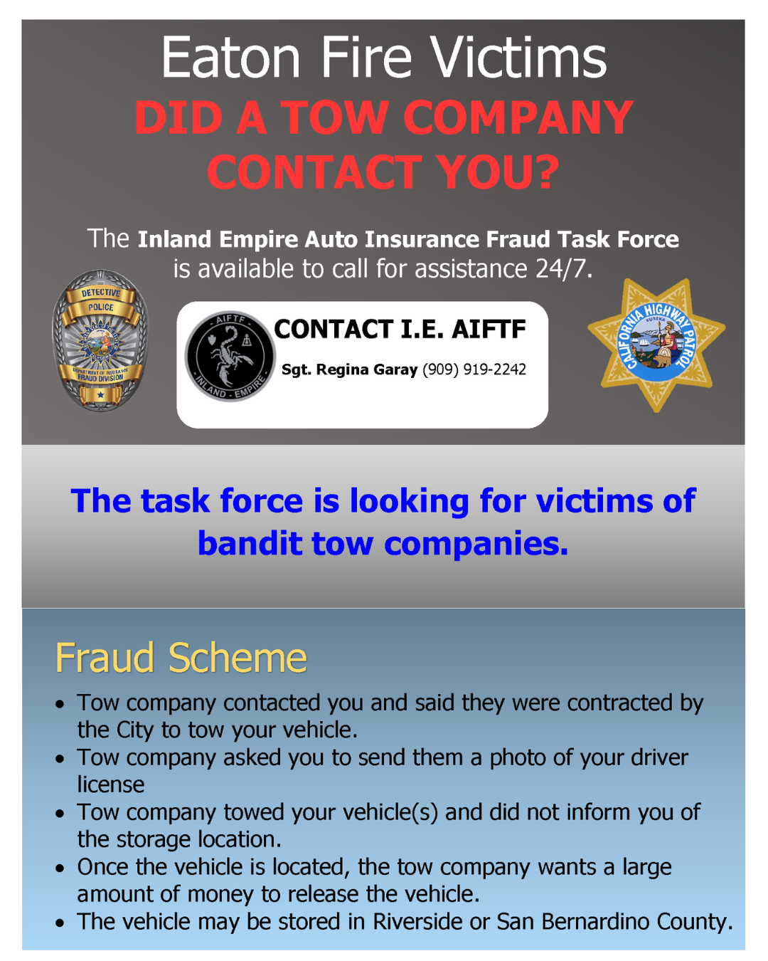 Eaton Fire Insurance Fraud Task Force