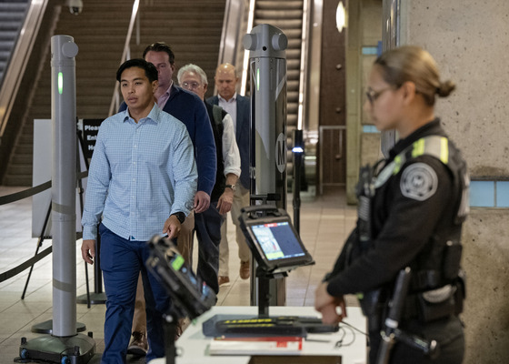 Concealed Weapon Passenger Screening System being tested at Union Station