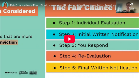 Fair Chance Workshop for Jobseekers